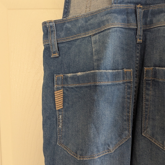 PAIGE Blue Denim Wide-Leg Women's Overalls - Picture 8 of 14